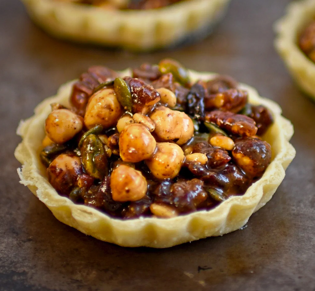 Pumpkin Seed Cranberry & Nut Tartlets